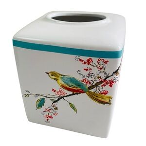 Lenox Chirp Porcelain Tissue Box Cover 5” x 6”